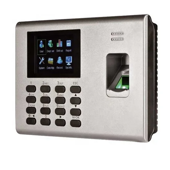 

July003 Factory Analog Punching Card Time Recorder Employee Fingerprint Recording Attendance Machine