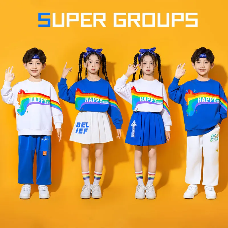 子供のチアリーディングユニフォーム,幼稚園のコンサートクラスのユニフォーム,小学生の女の子,スポーツパフォーマンススーツ,秋