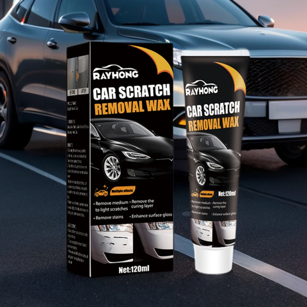 

120 мл Водостойкий полировочный воск для защиты лакокрасочного покрытия автомобиля, придающий глянцевый блеск, с защитой от УФ-излучения, набор для ремонта царапин и очистки автомобильной краски