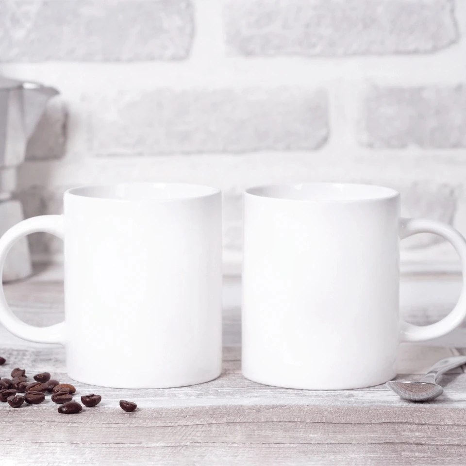 Blank Ceramic Mug with Color Handle, for Sublimation