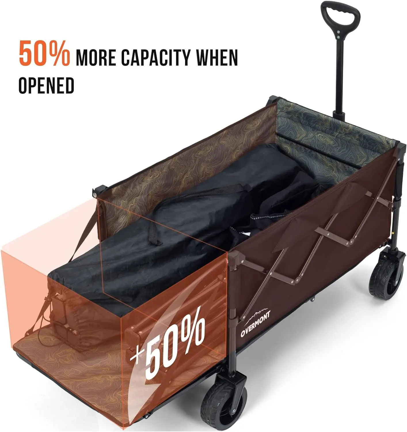 200L Foldable Wagon Cart - 49.2