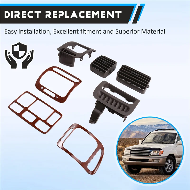 

Car Interior A/C Air Vent Penal Insect Replacement For Toyota Land Cruiser 100 Ujz100 FJ100 LC100 Accessories