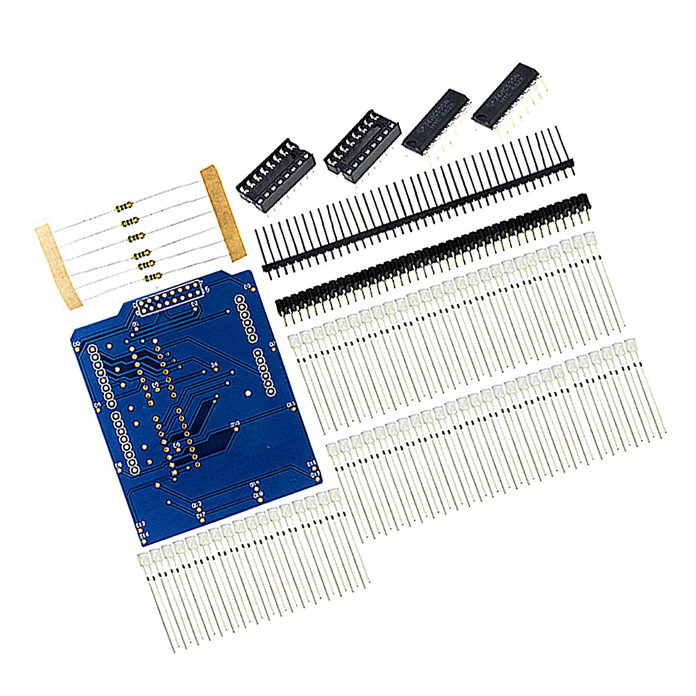 

1 комплект, 4x4x4, синяя светодиодная кубическая лампа, 3D электронная инженерия, набор «сделай сам», долговечный материал, легко собирается светодиодные детали