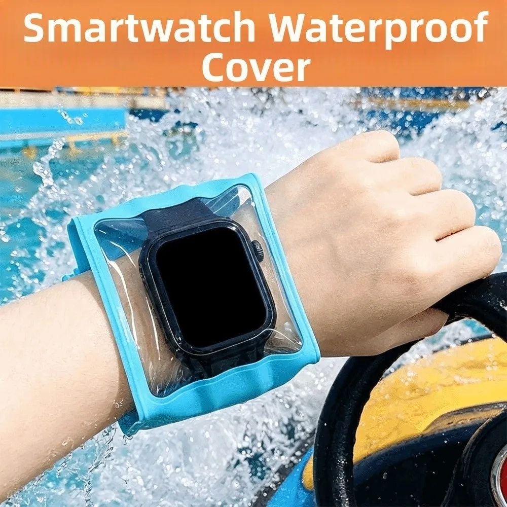 Touch Screen Smartwatch Waterproof Case Portable IPX8 Waterproof Underwater Watch Protective Cover Transparent Window Adjustable