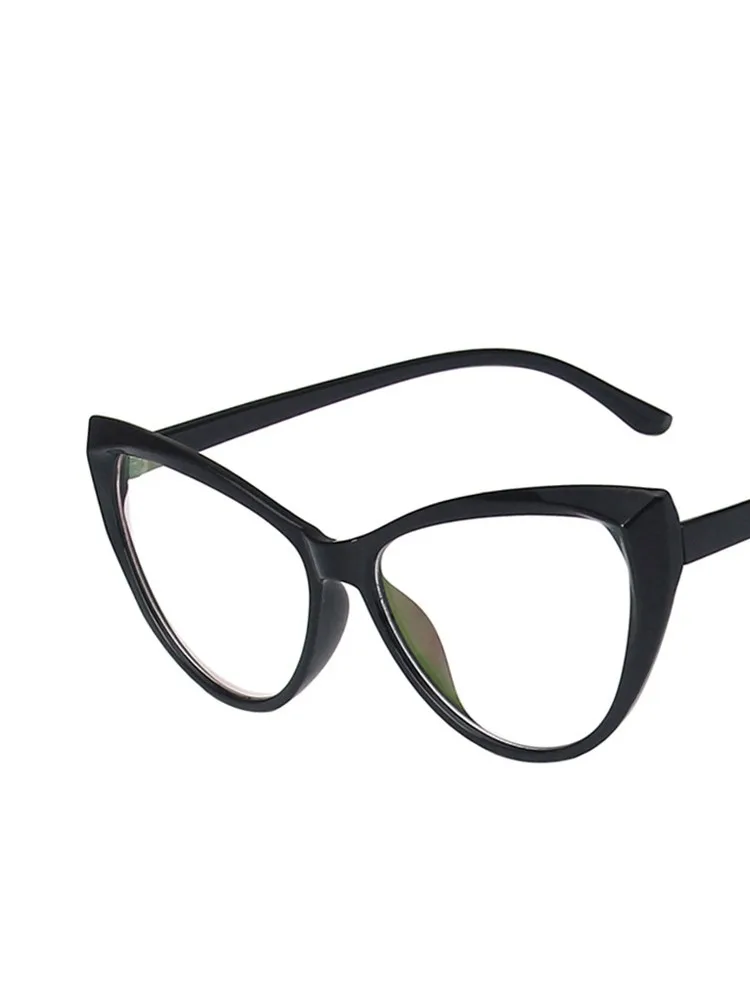 New Retro Cat Eye Glasses Frame Women Brand Vintage Trend Anti-blue Light Glasses Transparent Frame Myopia Eyeglasses