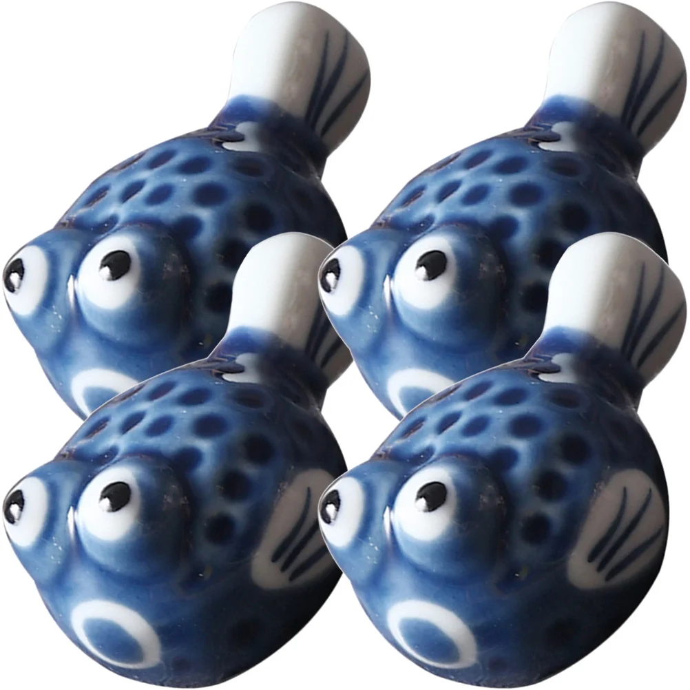 

4Pcs Ceramic Spoon Holder Chic and Delicate Chopstick Rest Prevents Rolling and Keeps Table Clean Chopstick Rest