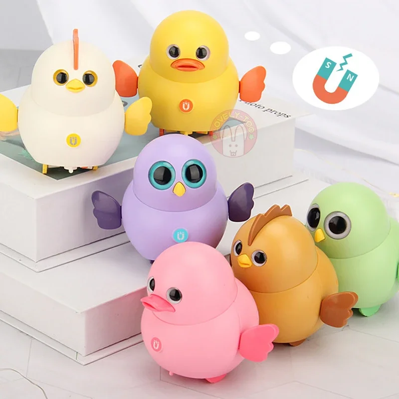 Cute Swinging Magnetic Baby Magnetic Electric Toys Kids Swinging Penguin Duck Chick Walking Infant Owl Animal Toys Funny Gift