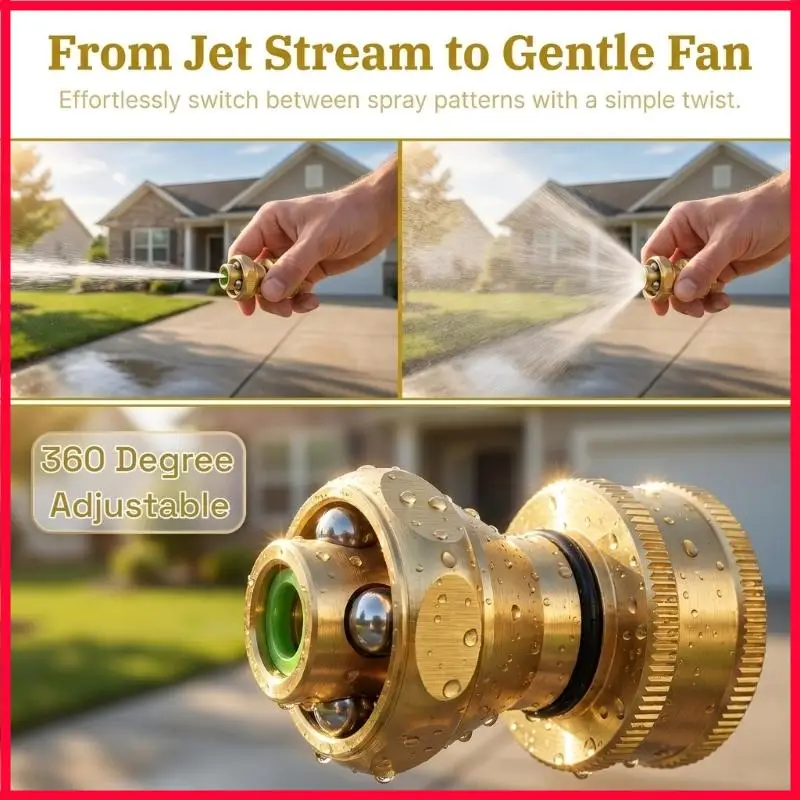 XX9B Brass Watering Nozzle with Twist Head for Lawn and Yard Care