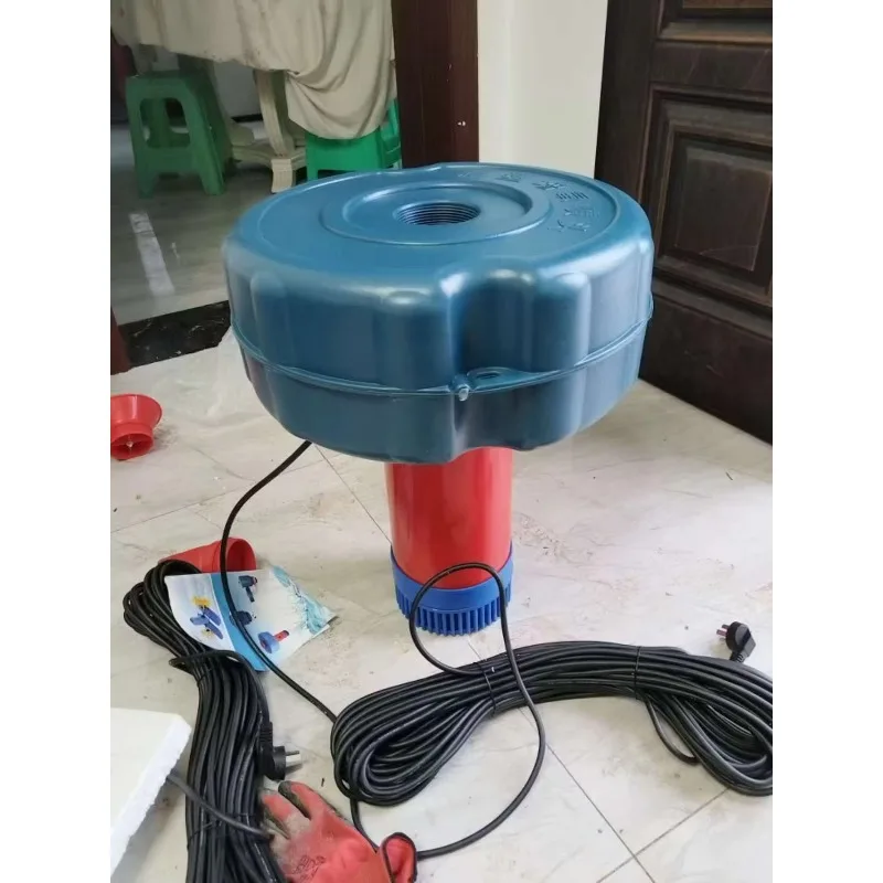 Floating fountain and splash aerator with water pump function for ponds and lakes