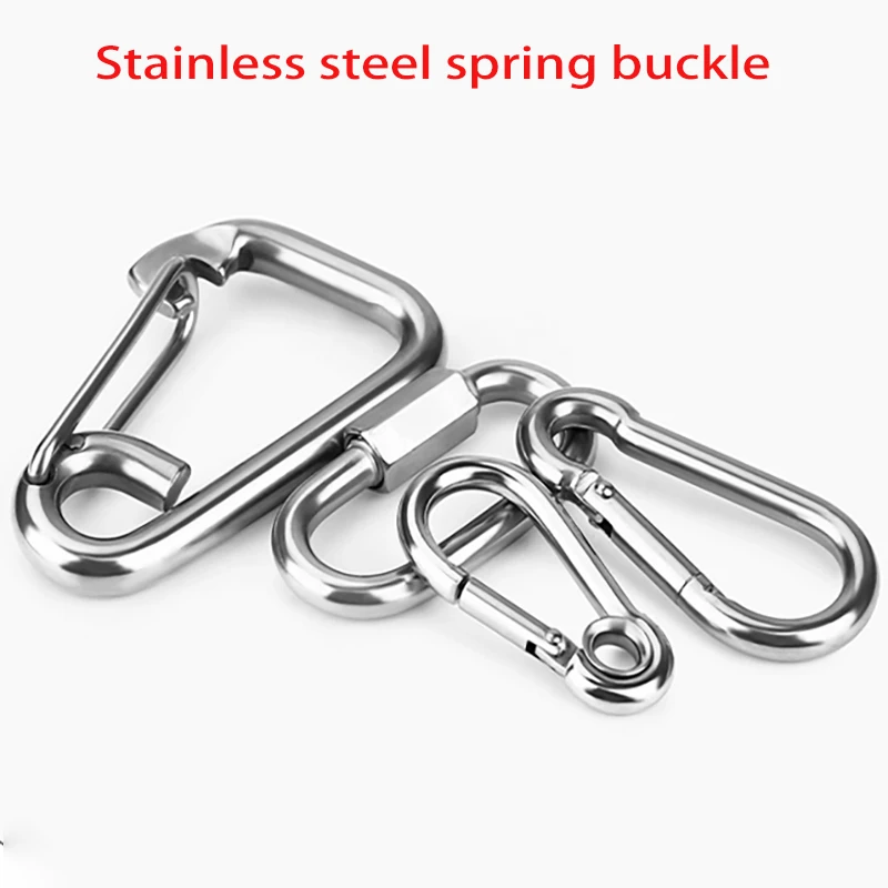 الربيع وصلة سريعة مشبك حلقة مع المسمار في الهواء الطلق تسلق والعتاد حلقة تسلق السلامة هوك طقم السفر معدات التخييم M4 ~ M14 #5