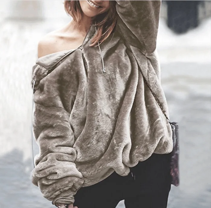 Women's Faux Fur Coat autumn winter 2024 Plush Wool Coats and Mixtures Outerwears Fashio Long Sleeve Warm Fur Coat