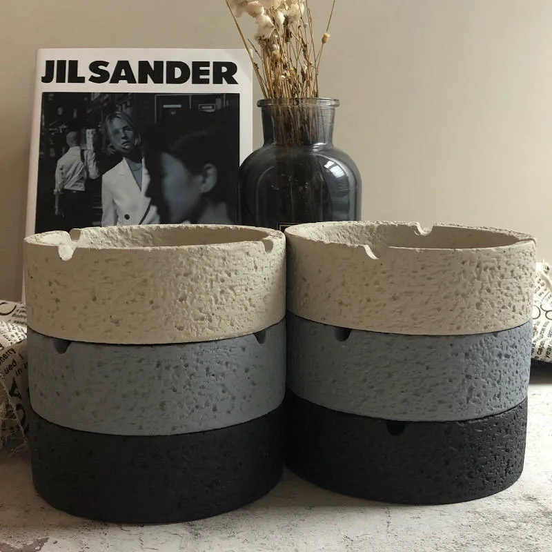 

Creative Industrial Style Decorative Ashtray Minimalist Home Hotel Homestay High Aesthetic Cement Decoration Modern Nordic Style
