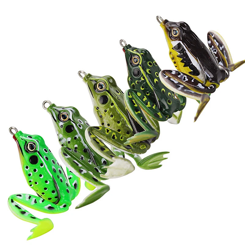 1pc 5cm 12g Fish Lure  Thunderfrog Road Runner Fishing Lure Frog False Bait Fishing Tackle for Blackfish 5 Colours