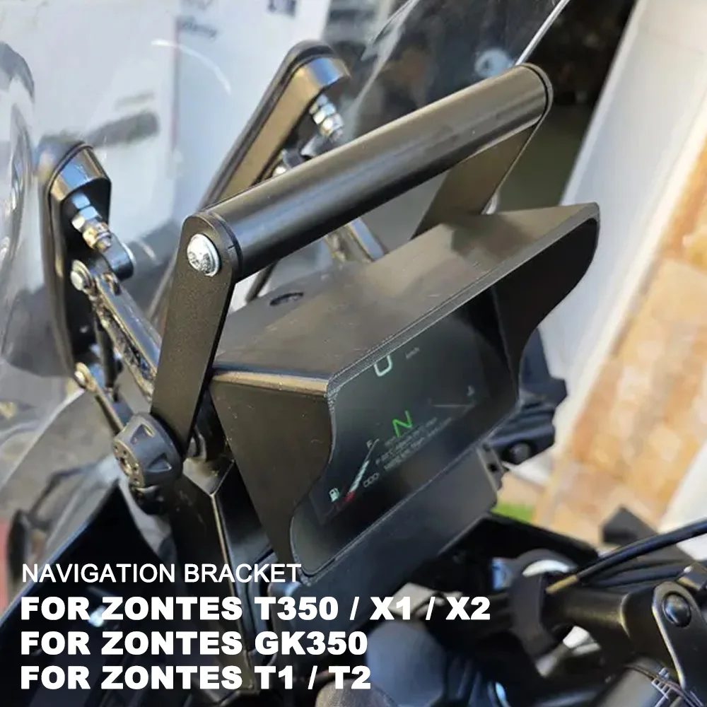 

Motorcycle Accessories Stand Holder Phone Mobile Gps Navigation Plate Bracket for Zontes Gk350 T350 / X1 / X2 T1 / T2