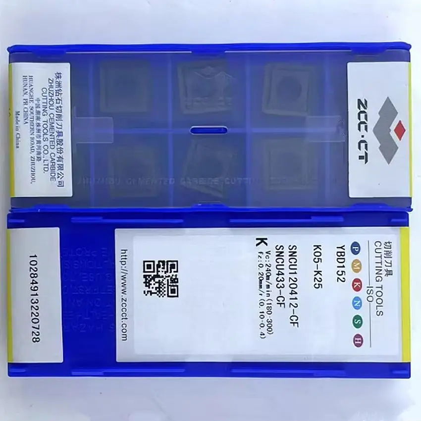 

SNCU120408-CF YBD152/SNCU120412-CF YBG205/SNCU120412-CF YBD152 ZCC.CT Твердосплавные пластины с ЧПУ, фрезерные пластины, 10 шт./кор.