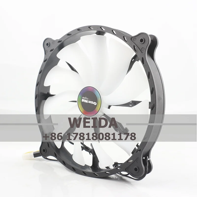 New Great Wall 24V 48V DC5V/12V 1.2/0.33A AC EC 20CM Large Size Silent Router Set Top Box Chassis USB ZY-2002512SL Cooling Fan