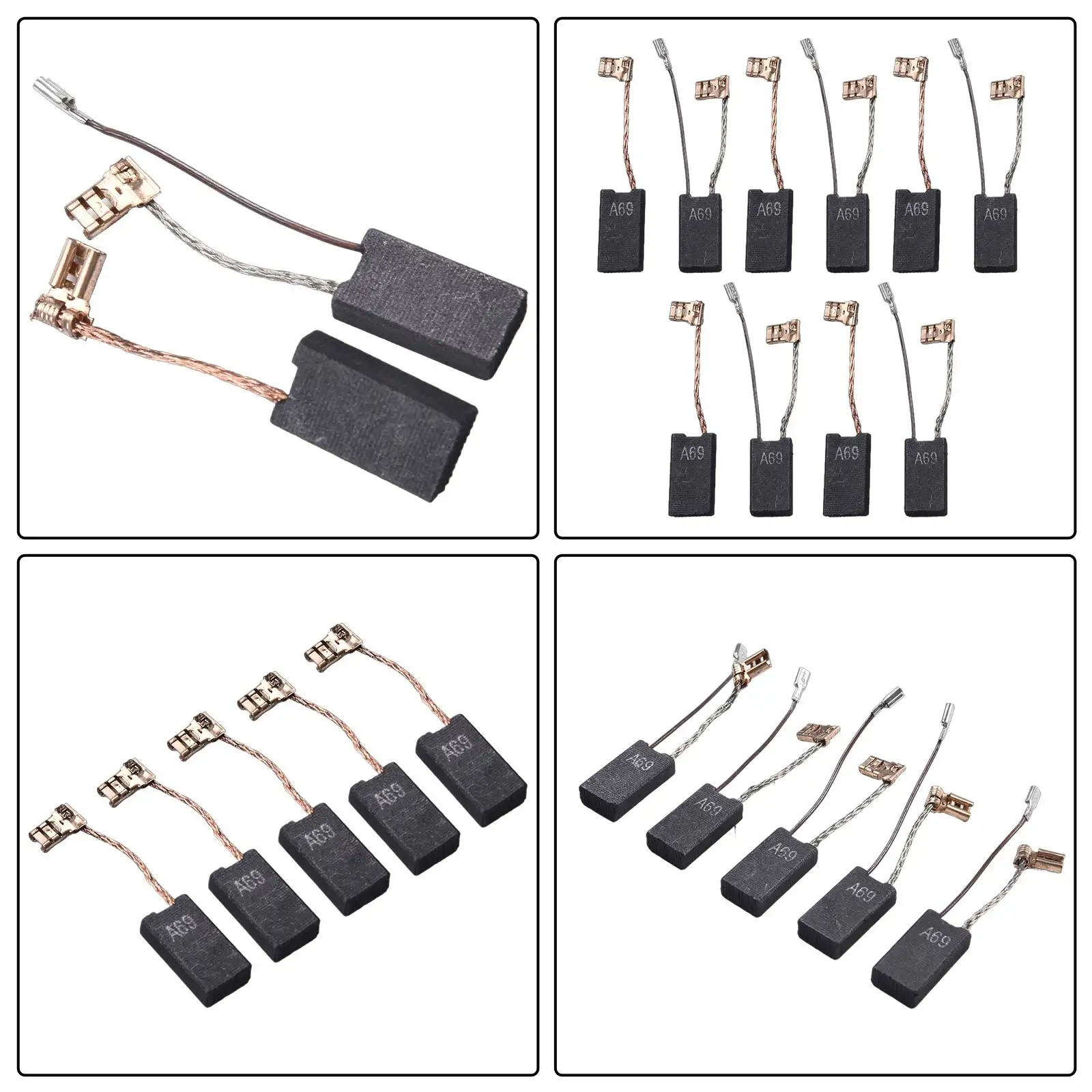 

Motor Brushes 10PCS Carbon Brushes For Motor Repair For Drill Maintenance Motor Runs Properly Unused Packaging