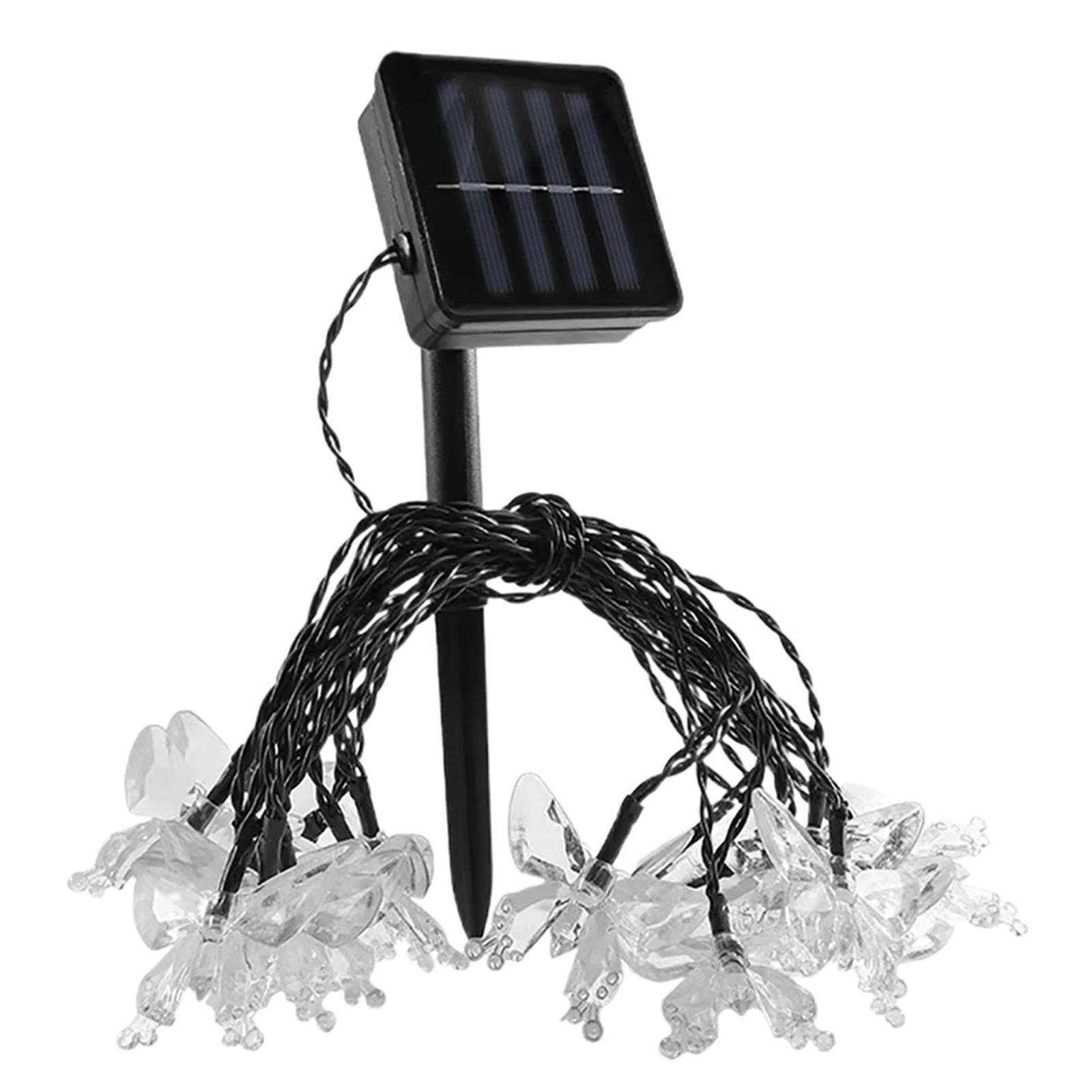 

Solar Butterfly String Lights Colorful Led Outdoor Garden Decorations Waterproof Fairy Lights For Yard, Lawn, Patio