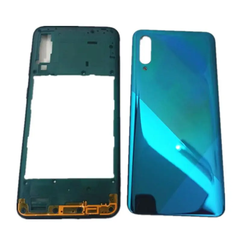 For Samsung Galaxy A30s A307 Full Housing Case Middle Frame Battery Back Cover Rear Door  Sticker Replace