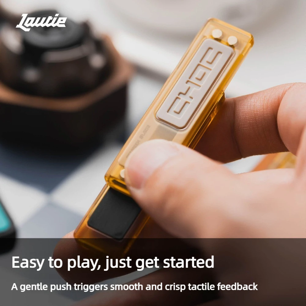 Lautie 2026 New Pei Choc Mechanical Direct Push Desktop Fingertip Card Pushing Decompression Toy