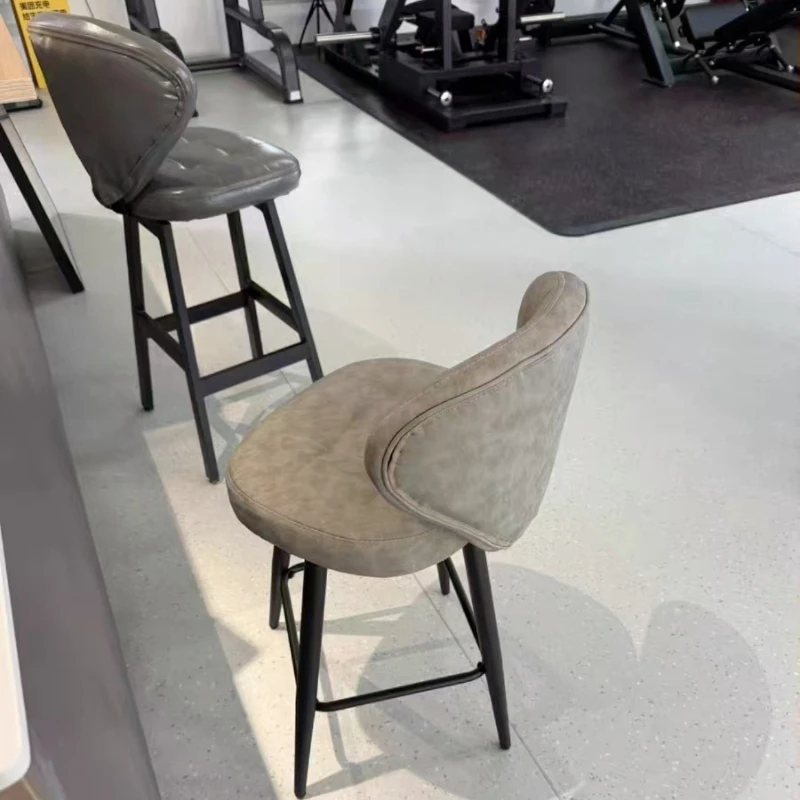

Home Iron Swivel Bar Chair Light Luxury High-end Bar Stool Designer High Chair Backrest Front Desk High Stool