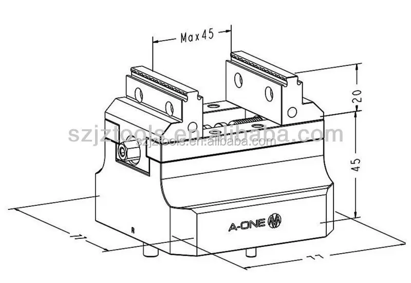 Made in china self centering cnc milling machine vise for CNC 5 axis machine vise 3A-110022