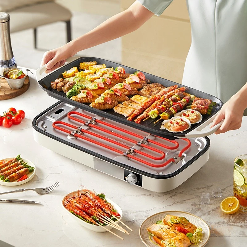 Barbecue Pot Household Barbecue Pot Indoor Cooking Machine Removable and Washable Electric Barbecue Pot