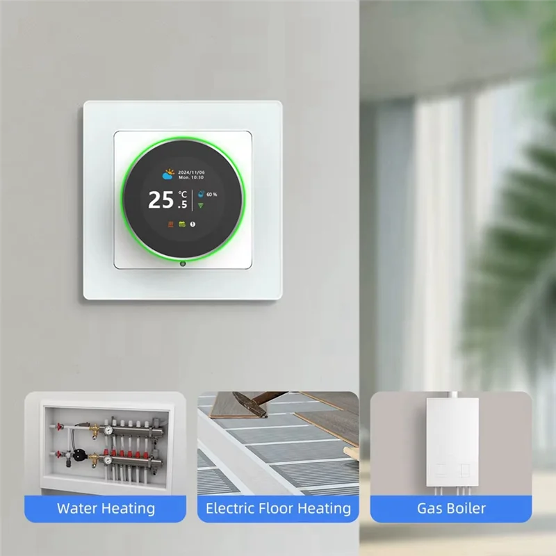 

ABMF-Tuya Wi-Fi умная ручка термостат водяной газовый котел электрический регулятор температуры отопления для водяного отопления 3A