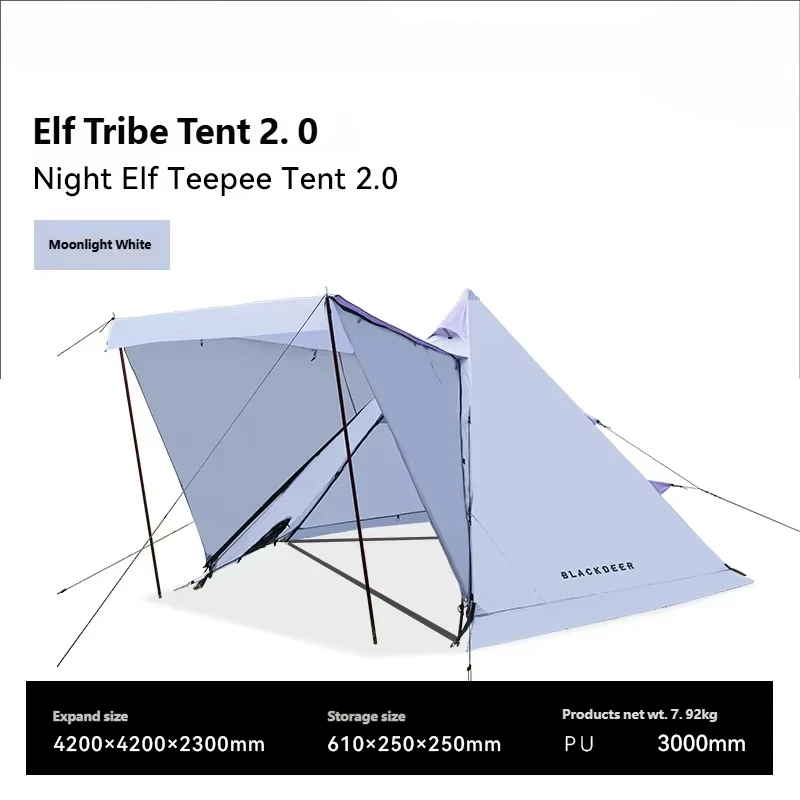 Outdoor Four-Season Double Layer Camping Tents One Bedroom Structure Oxford Material Picnic & Park Use Sun & Rain Protection