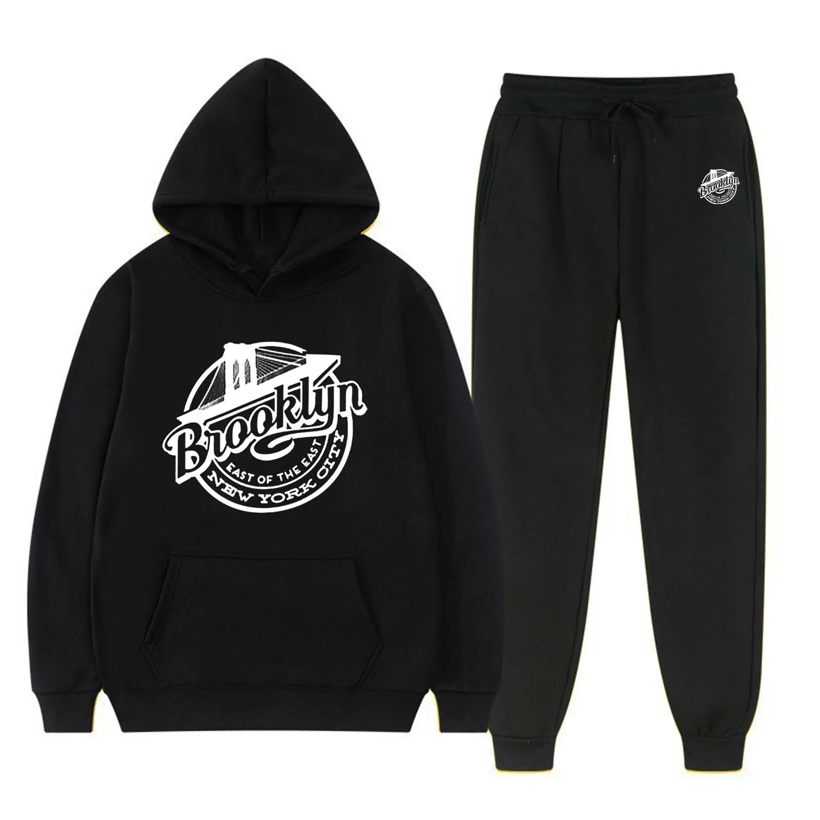 

New autumn and winter men's suit pullover sweatshirt sports suit fashionable casual men's thick hoodie men's sports hoodie set