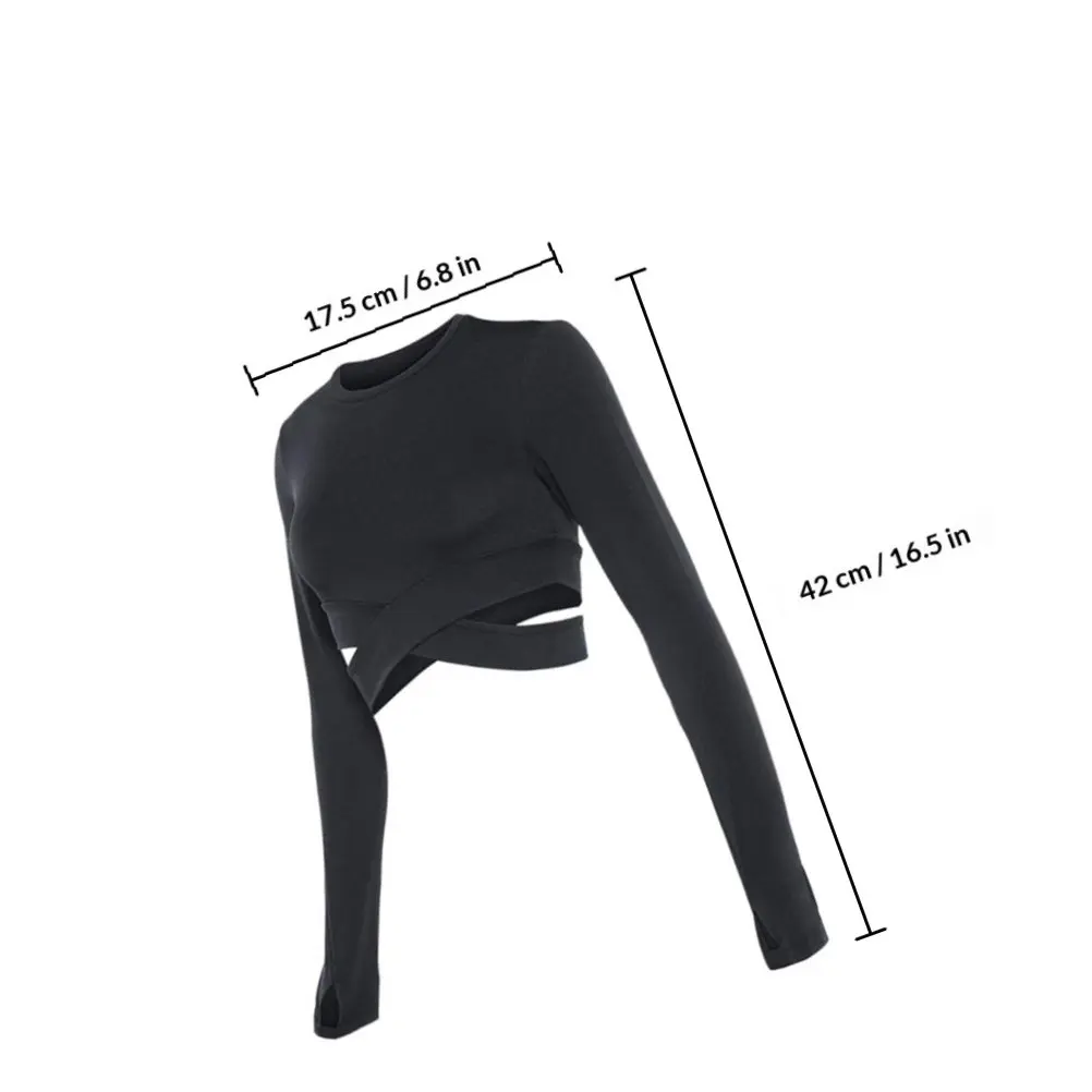 1Pcs Women Yoga Shirt Long Sleeve Seamless Elastic Comfortable Body Shaping Breathable Workout Tops Yoga Elastic Shirt Gym