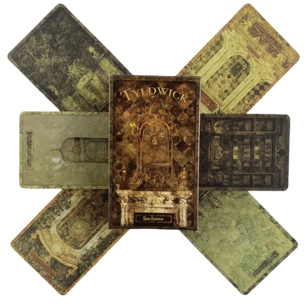 Tyldwick التارو سطح السفينة العرافة لعبة ببطاقات ورقية مجلس لعبة أوراكل لعبة المبتدئين الجديدة التيجان القتل التارو واسعة