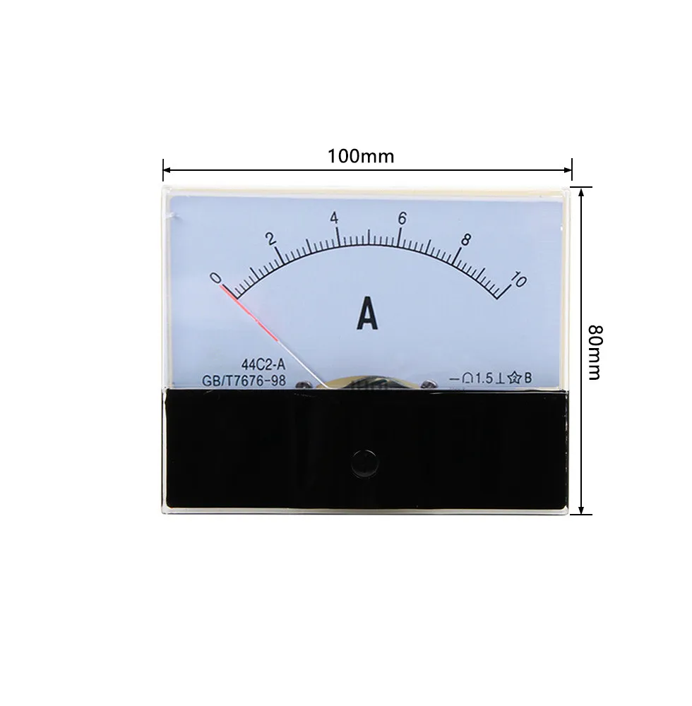 44C2 DC ammeter analog panel pointer ammeter DC 1A 3A 5A 10A 15A 20A 30A 50A 75A 100A 150A 300A 450A 500A Amperemeter