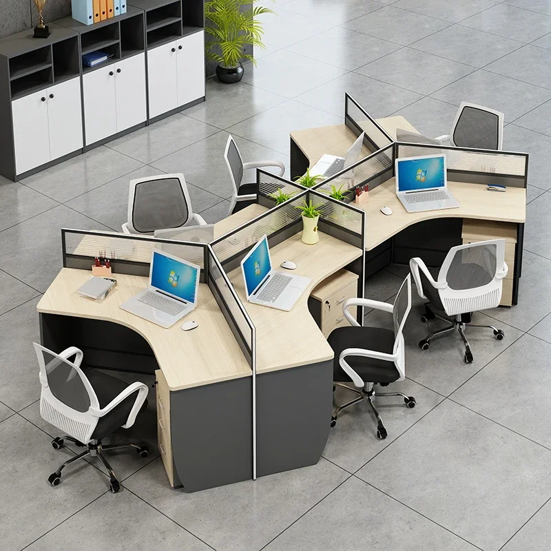 

Modern simple long table partition staff table, staff computer table and chair combination