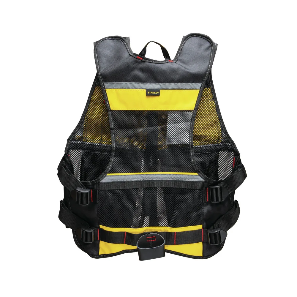 Imagem -03 - Stanley Fmst53020123 Fatmax Ferramenta Vest Multi-bolso Ferramenta Vest Reflexivo Segurança Faixa Alça Ajustável Workwear Armazenamento