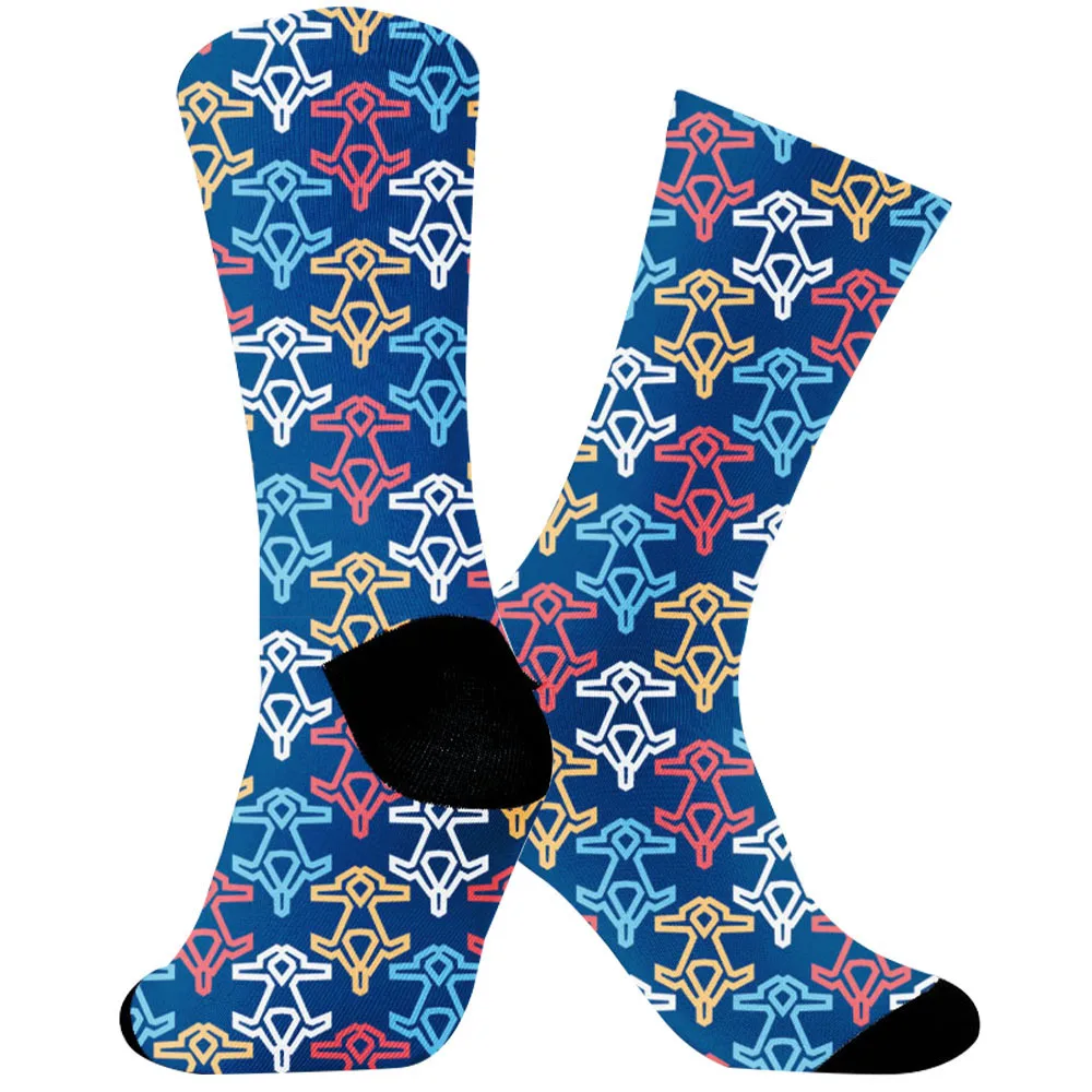 

2025 New Cotton soft and sweat absorbing material, elastic and non restrictive, easy to wear spray painted socks for daily wear.