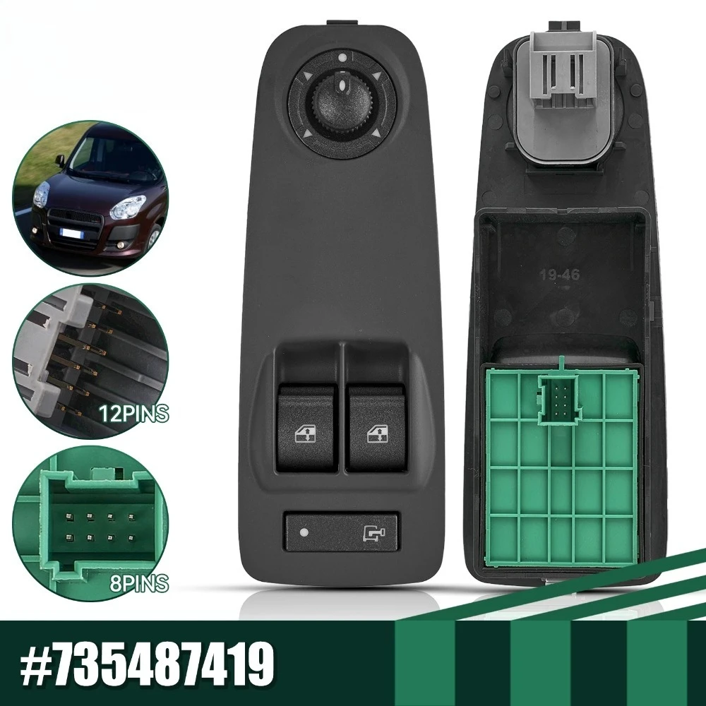 Bouton de commutation de vitre électrique côté conducteur, pour Peugeot Boxer Citroen Jumper Relay Fiat Ducato Doblo 735487419