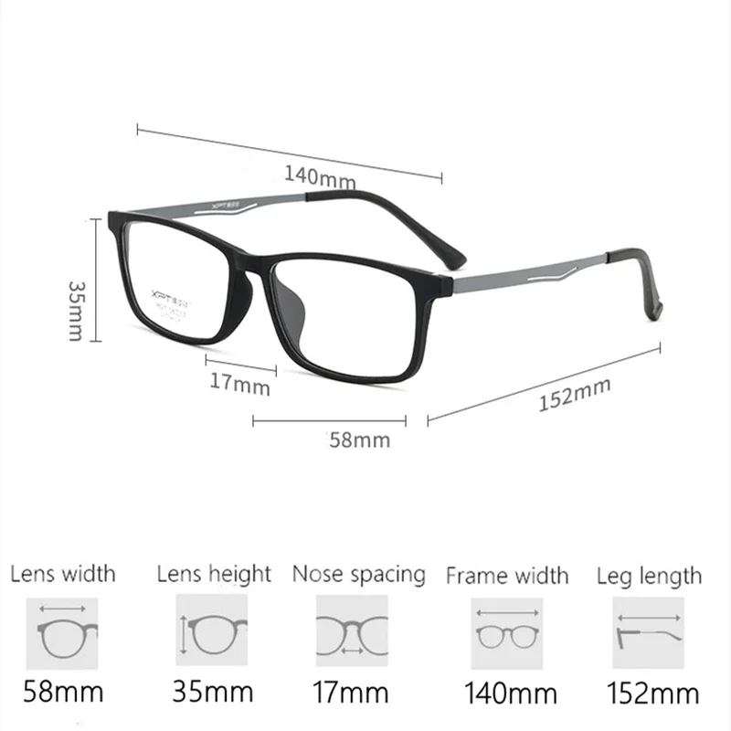 OLLYMURS تخصيص خفيفة الوزن ومريحة من التيتانيوم النقي وصفات وجه كبيرة لقصر النظر إطار نظارات بصرية للرجال نظارات