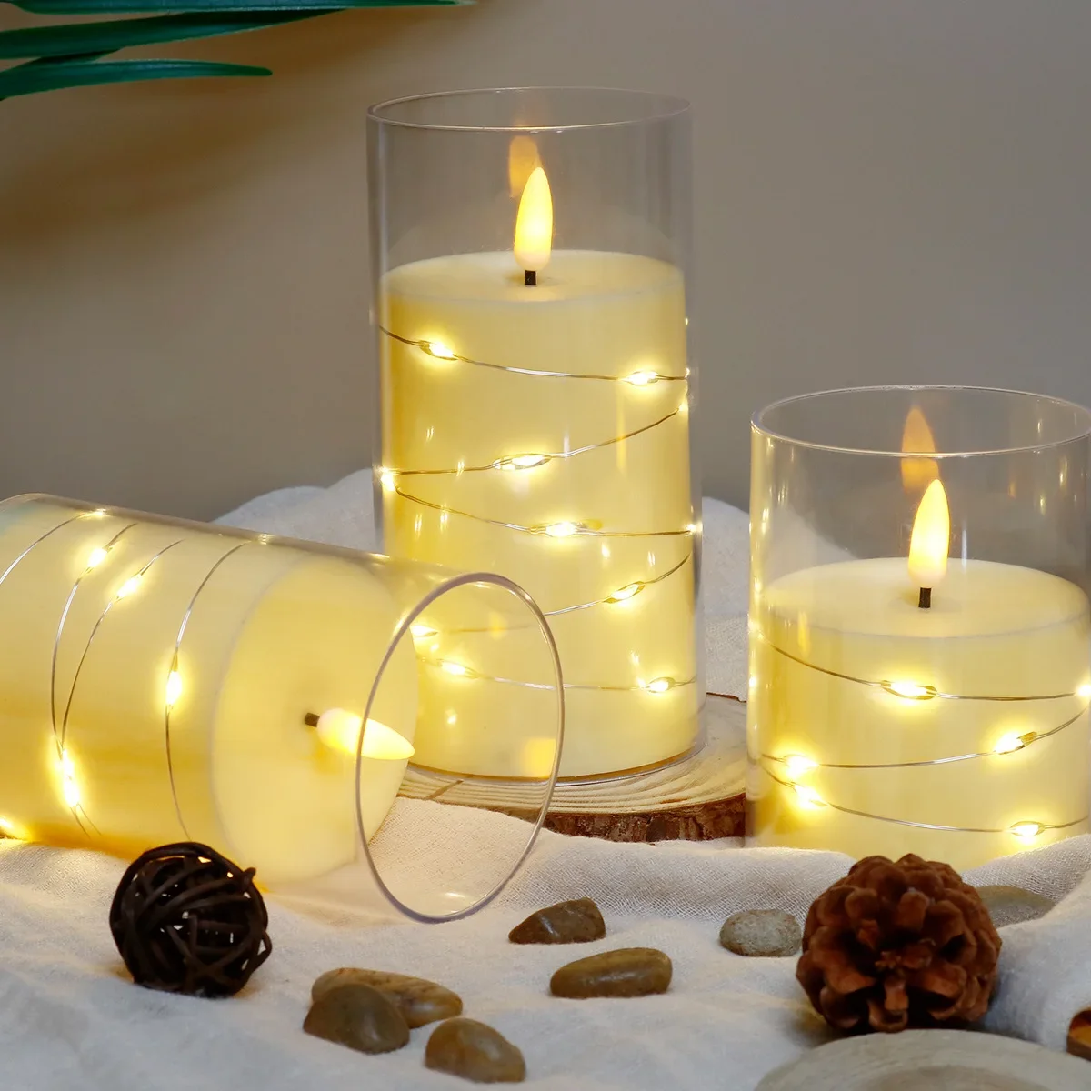 

Led Candles with Batteries Simulation Remote Control LED Electronic Candle Glass Concert Birthday Romantic Atmosphere Candle