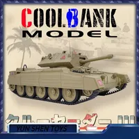 Kubingke Full Scale 1:16 British Crusader Remote-Controlled Cruise Tank Toy Military Model Toy Gift Can Smoke