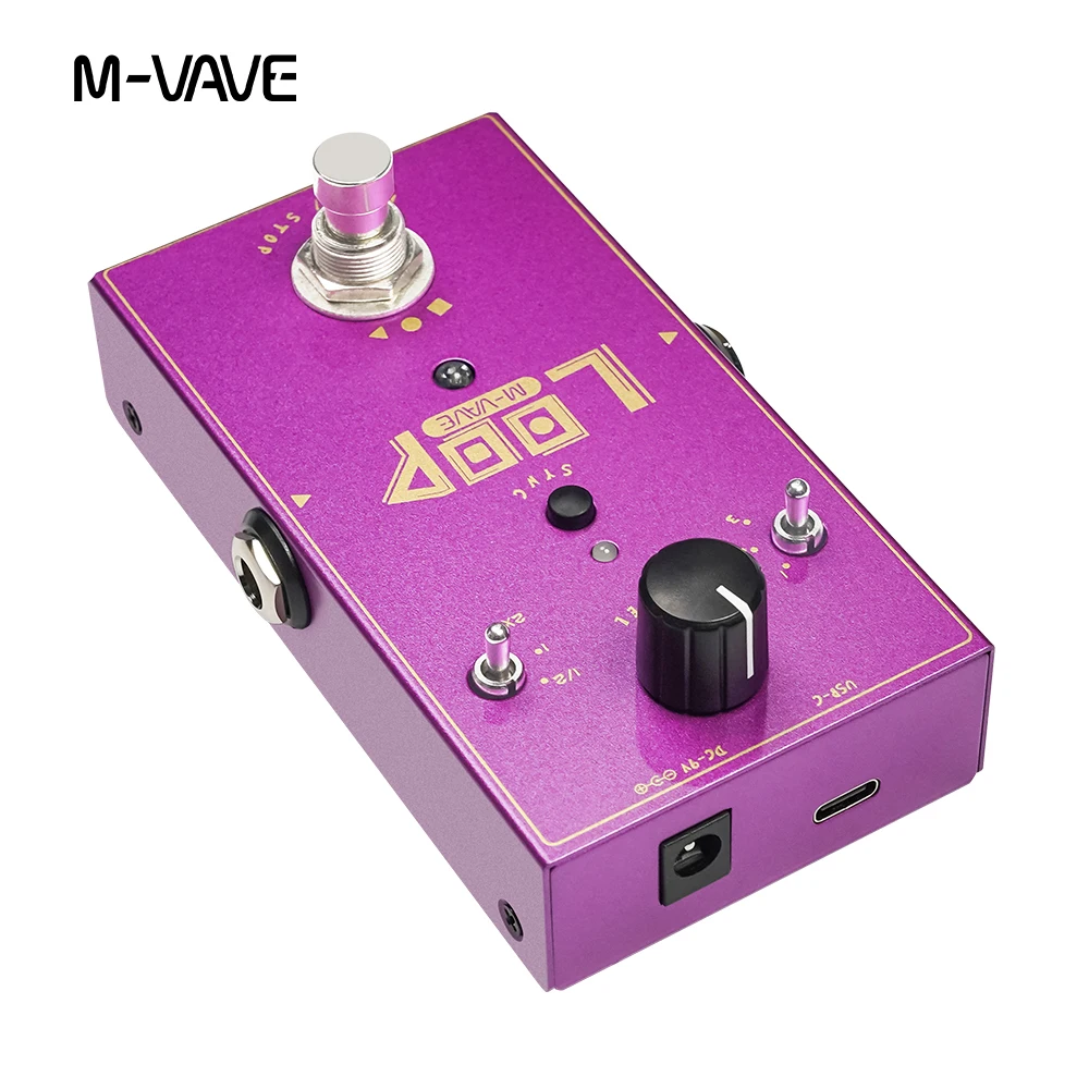  M-VAVE LOOPⅡ Electric Guitar Pedal 3 loops can be stored 3 gear speed changer offers options 