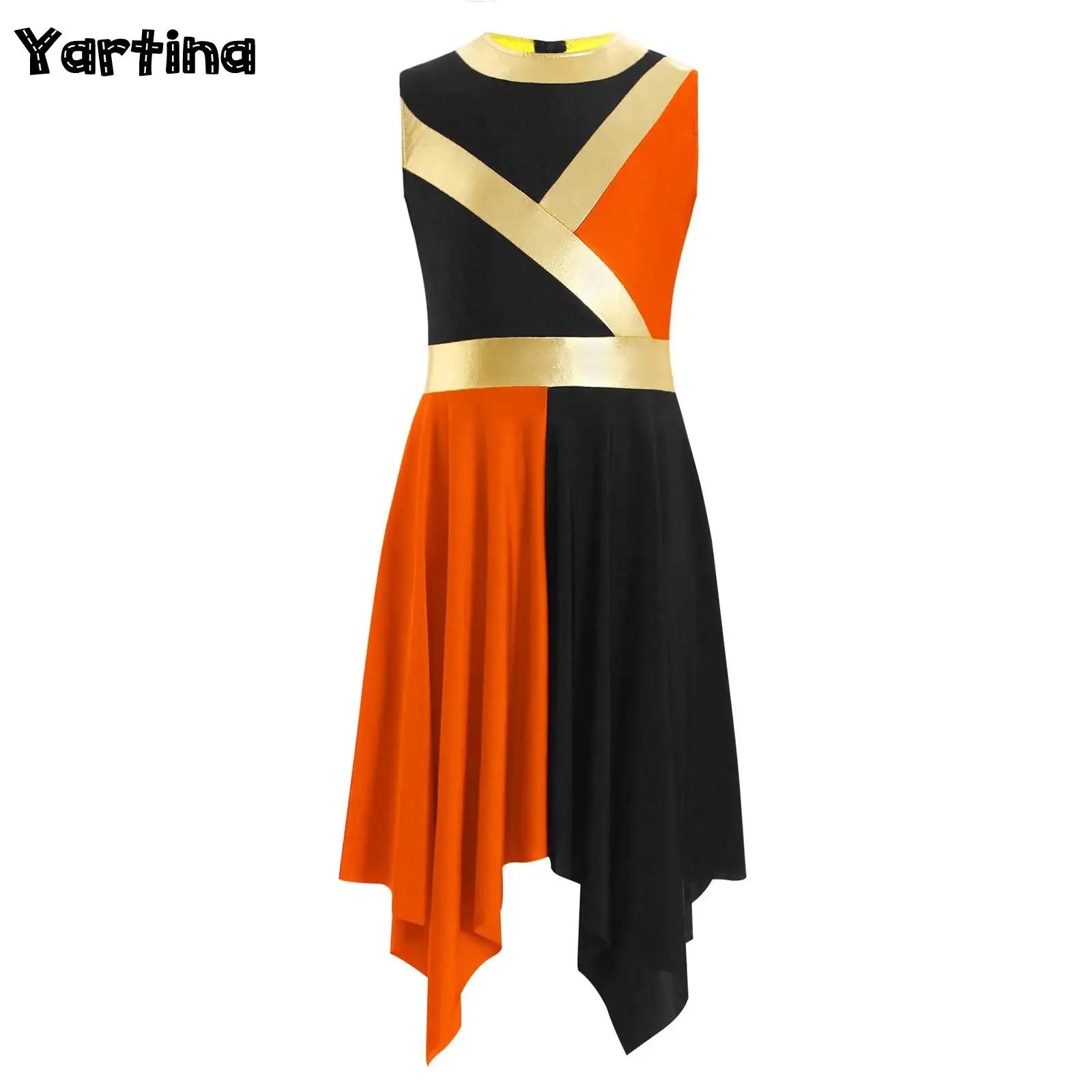 vestido-de-danca-liturgica-para-meninas-sem-mangas-bale-danca-lirica-metalico-bainha-assimetrica-roupa-de-danca