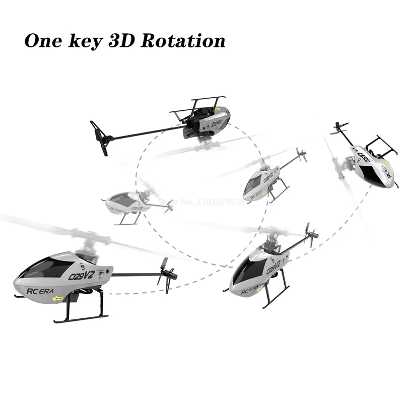 C129 V2 helikopter RC 4-kanałowy pilot zdalnego sterowania ładowanie Model drona latarnia zewnętrzna wysokość trzymająca pojedynczą wioszkę Dron