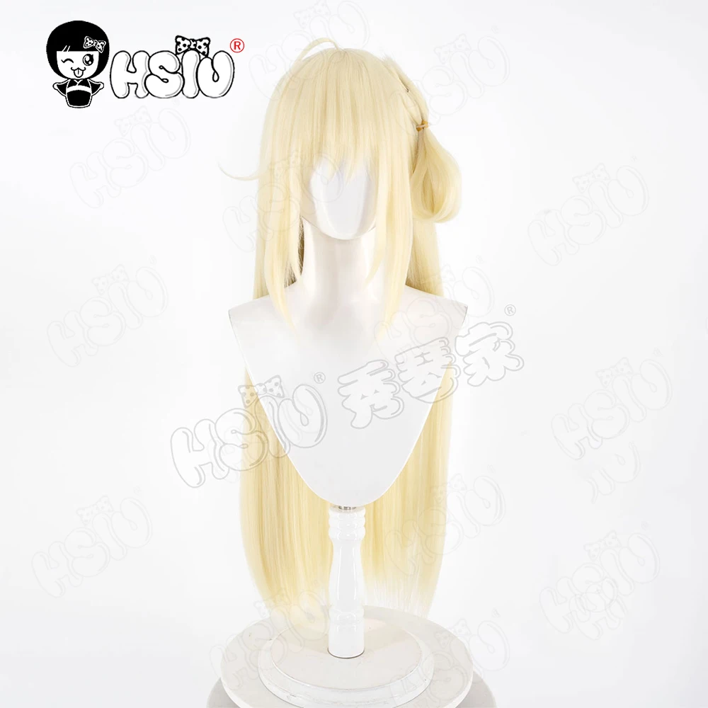 Sky Striker Ace Cosplay Perücke HSIU 80 cm beige weiß Langes Haar Synthetische Perücke + Perückenkappe SPIEL Offizielles Kartenspiel Cosplay Perücke
