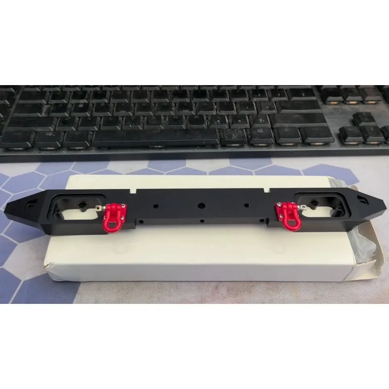 

CNC Metal Front Bumper For CROSSRC EMOX NT 1/8 Scale RC Rally Crawler Winch Mount Tow Hook Upgrade Part Bolt-on Installation
