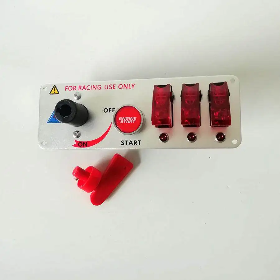 12V modified car combination switch control panel racing car ignition one-click start universal