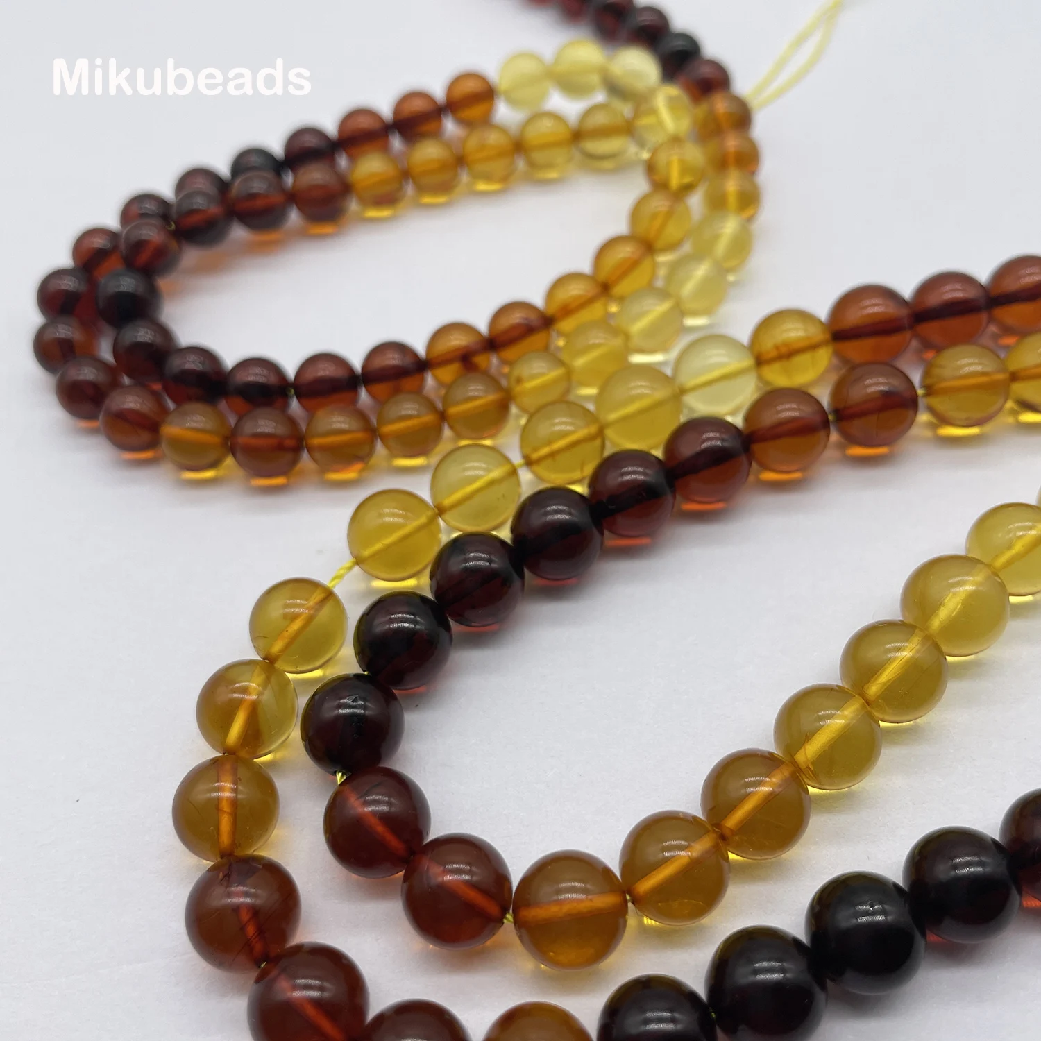 Wholesale Natural 6mm 8mm Baltic Sea Amber Smooth Round Loose Beads For Making Jewelry DIY Necklace Bracelet Or Gift