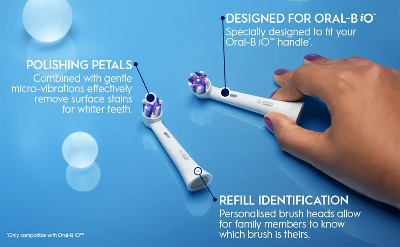 Oral B IO Series Replacement Brush Heads for Oral-B IO 2/3/5/7/8/9 Electric Toothbrushe Gentle Care Ultimate Clean Radiant White