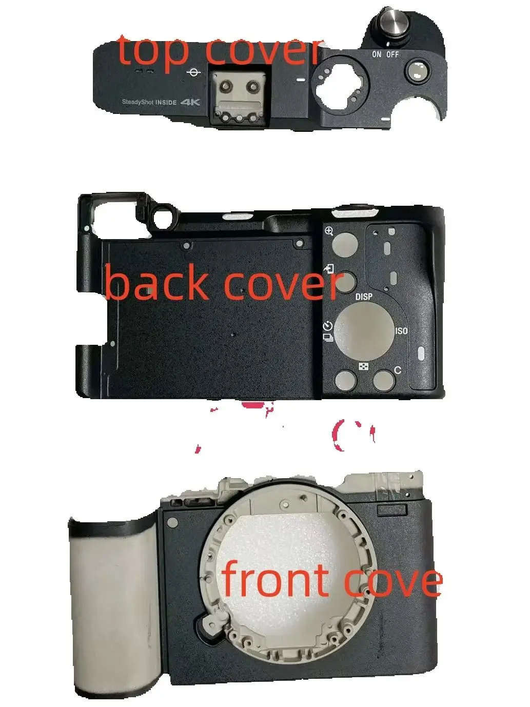 

Новый оригинальный корпус камеры для Sony ILCE-7C A7C, верхняя задняя передняя крышка, запасная часть для камеры