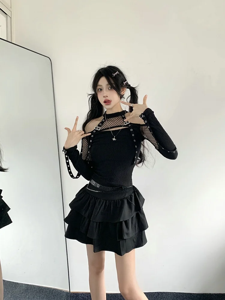 طقم أزياء تنكرية للفتيات بأسلوب قوطي داكن لأداء الرقص وحفلات الكريسماس وملابس المسرح الصينية التقليدية